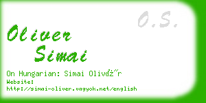 oliver simai business card